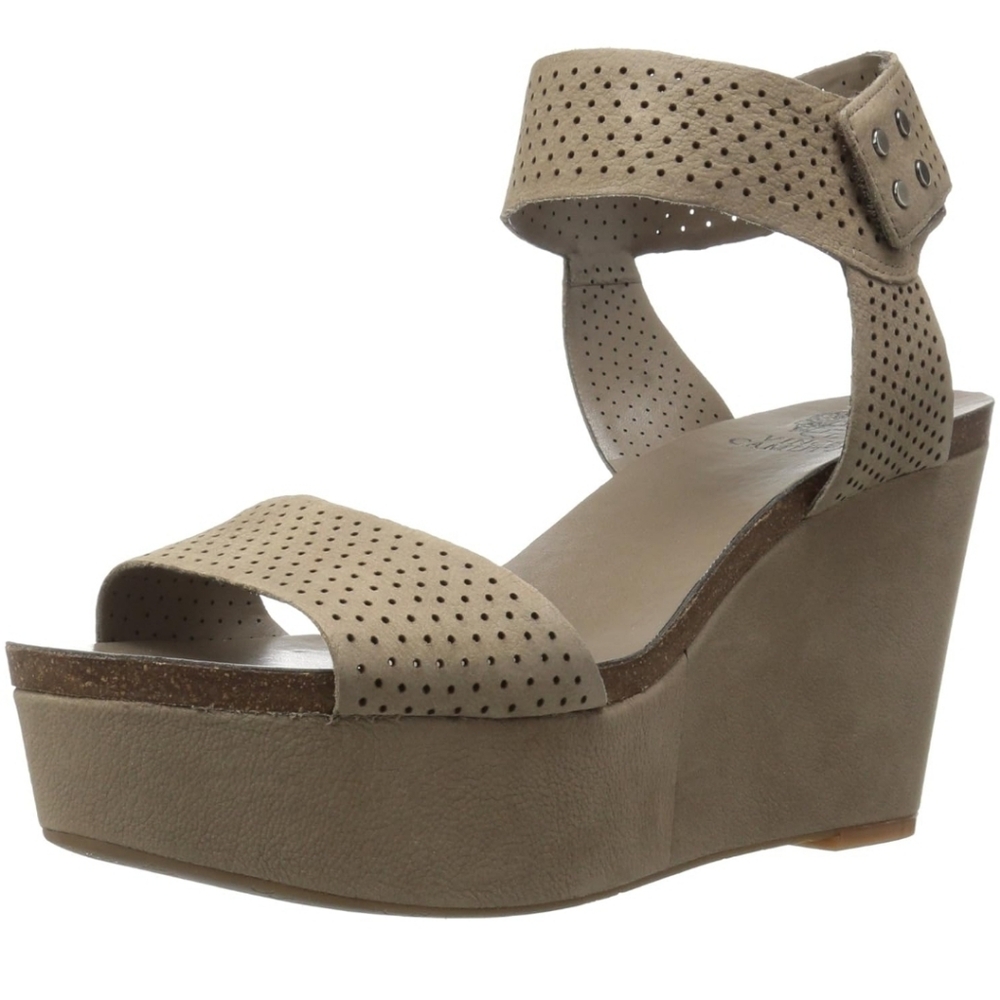 Vince Camuto Gray Wedge Sandals